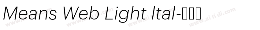 Means Web Light ltal字体转换 Means Web Light ltal字体转换